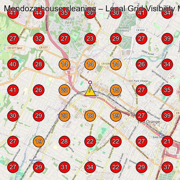 Mendoza house cleaning GeoGrid visibility map for House Cleaning Service in None